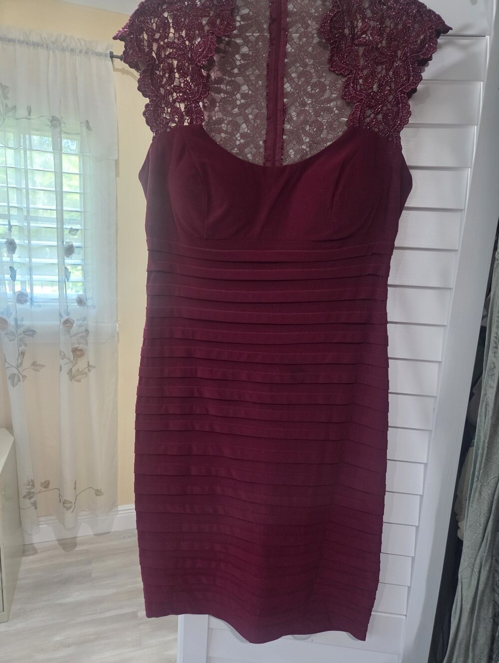 Xscape Maroon Dress
